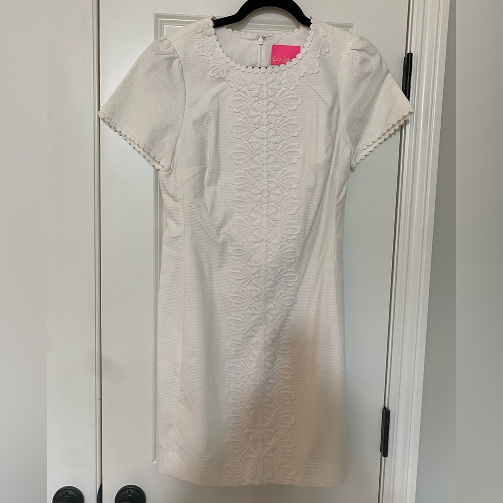 Lily Pulitzer white Maisie Stretch Shift, size 8, NWT - Picture 3 of 4